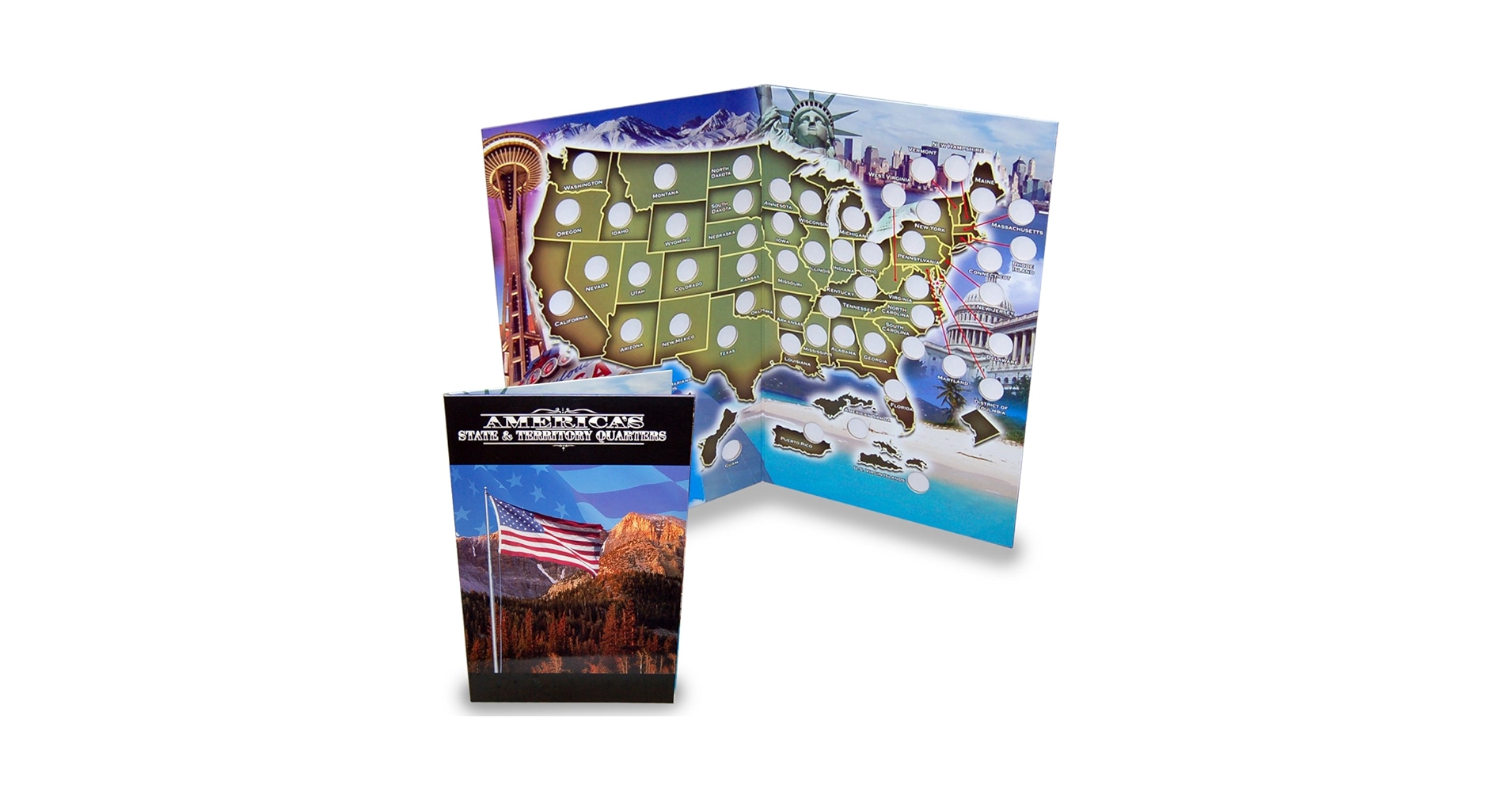 STATE SERIES QUARTERS(ブック) State Quarter Map Book- U.S.A State Quarter Collection Book